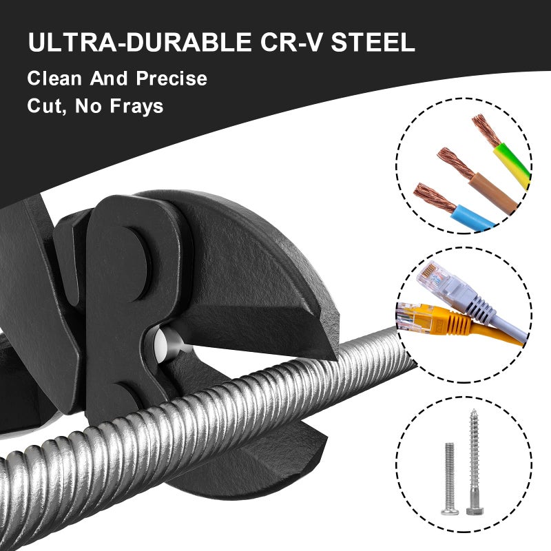 Outivity 8" Cutting Pliers Wire Cutter Steel Cable Cuts Copper Wire, Rope Spring Wire Multi-Function Hand Tool For Electricians,Homes - Image 2